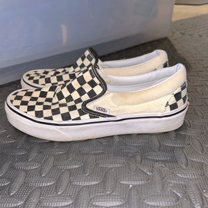 SOLD Cream Checkered Vans
